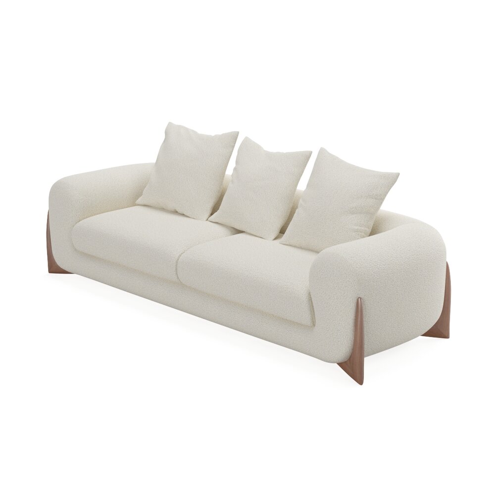 Porada SOFTBAY 3 seater fabric sofa Modelo 3d