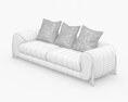 Porada SOFTBAY 3 seater fabric sofa Modelo 3D