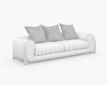 Porada SOFTBAY 3 seater fabric sofa 3D 모델 