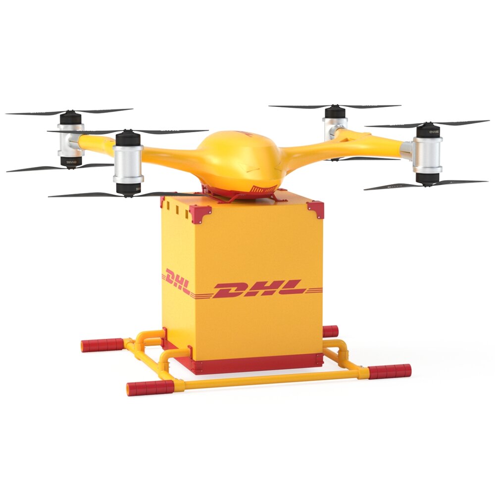Quadcopter DHL Drone 3Dモデル