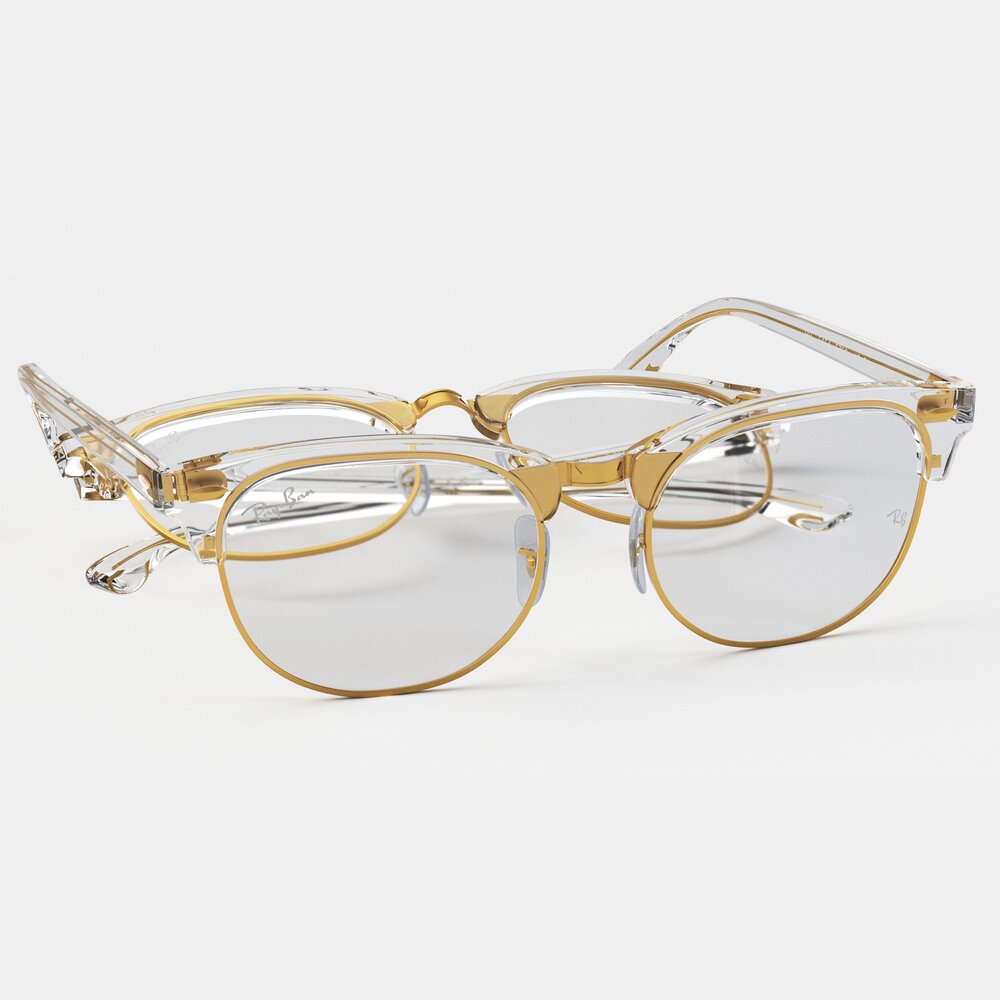 Ray-Ban eyeglasses RB5154 Double Transparent Colour 3D model