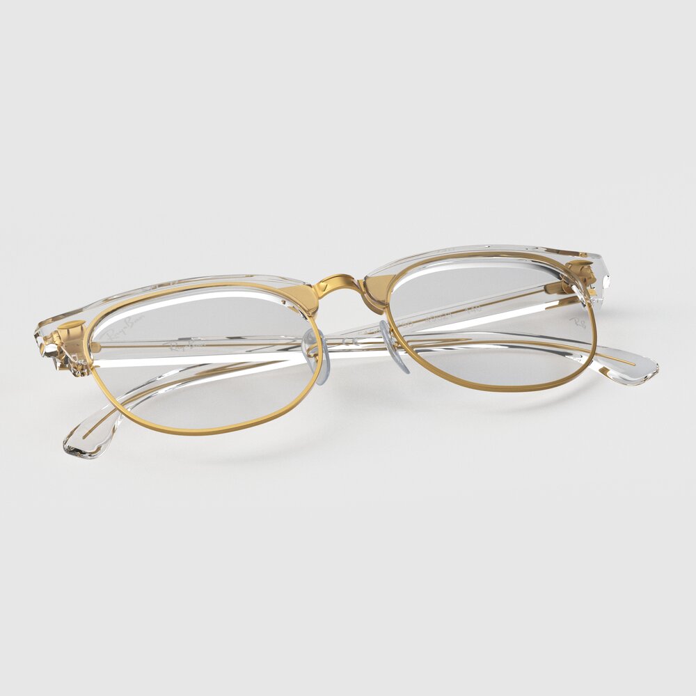 Ray-Ban eyeglasses RB5154 Single Transparent Close 3D модель