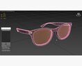 Ray Ban Non-Polarized Striped Gradient Brown RB2184 Sunglass 3d model