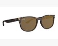 Ray Ban Non-Polarized Striped Gradient Brown RB2184 Sunglass 3D-Modell
