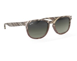 Ray Ban Non-Polarized Striped Gradient Brown Sunglass RB2184 3D 모델 