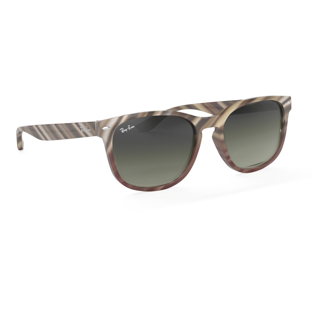 Ray Ban Non-Polarized Striped Gradient Brown Sunglass RB2184 3D model