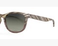 Ray Ban Non-Polarized Striped Gradient Brown Sunglass RB2184 3D-Modell