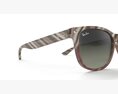 Ray Ban Non-Polarized Striped Gradient Brown Sunglass RB2184 3D 모델 