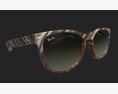 Ray Ban Non-Polarized Striped Gradient Brown Sunglass RB2184 3d model