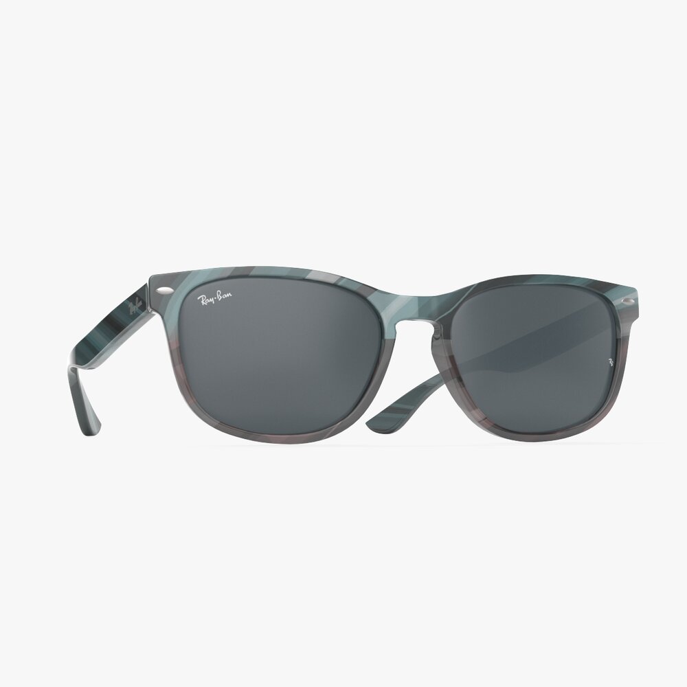 Ray Ban RB2184 Non-Polarized Striped Blue Grey 3D 모델 