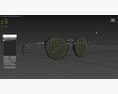 Ray Ban Round Fleck Non Polarized Green Classic Sunglass 3D модель