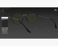 Ray Ban Round Fleck Non Polarized Green Classic Sunglass 3D模型