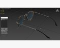 Ray Ban Round Fleck Non Polarized Tortoise Gunmetal Sunglass 3Dモデル