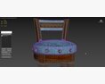 Rene Rustic Counter Barstool 3D 모델 