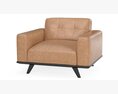 Rivet Bigelow Modern Oversized Leather Accent Chair 3Dモデル