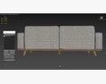 Rivet Bigelow Modern Sofa Couch 3D 모델 