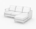 Rivet Goodwin Modern Reversible Sectional Sofa 3D 모델 