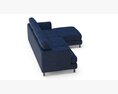 Rivet Goodwin Modern Reversible Sectional Sofa 3D модель