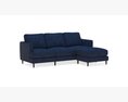 Rivet Goodwin Modern Reversible Sectional Sofa Modelo 3D