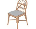 SILLON Rattan chair with integrated cushion 3D модель