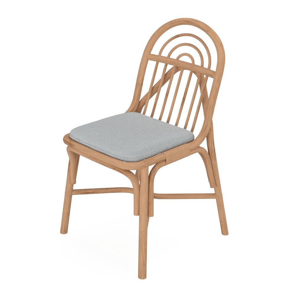 SILLON Rattan chair with integrated cushion 3D模型