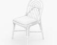 SILLON Rattan chair with integrated cushion 3D 모델 