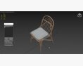 SILLON Rattan chair with integrated cushion 3D-Modell