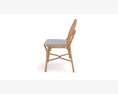 SILLON Rattan chair with integrated cushion Modèle 3d