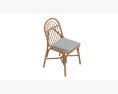 SILLON Rattan chair with integrated cushion Modello 3D