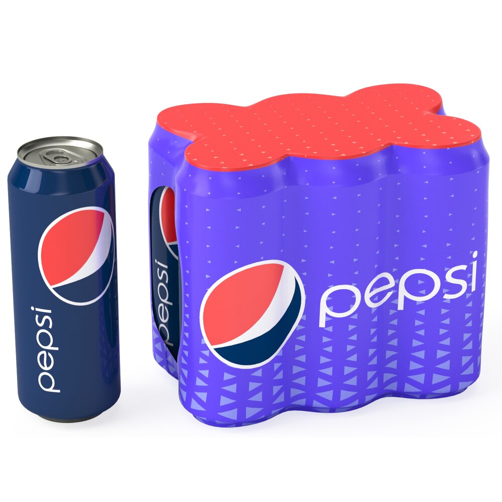 Six Pack of Cans Shrinkwrapped Packaging For 250ml 6 Cans Modelo 3D