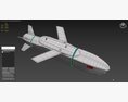 SOM Cruise Missile Modello 3D vista laterale