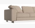 T-Time 3-Seater Sofa Modèle 3d