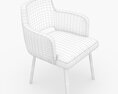 Thea Queen Gallotti and Radice Armchair 3D 모델 