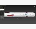 Tomahawk Land Attack Cruise Missile 3D 모델  front view