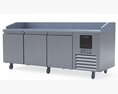 U-Line Pizza Prep Table Refrigerators UCPP488-SS61A 3D-Modell