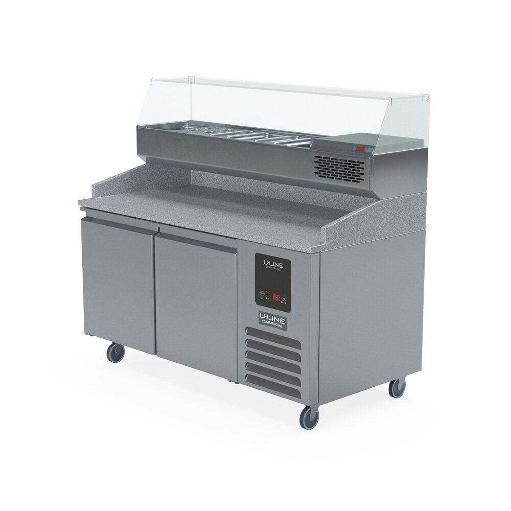 U-Line Pizza Prep Table Refrigerators Ucpp566-Ss61A Modello 3D