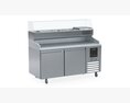 U-Line Pizza Prep Table Refrigerators Ucpp566-Ss61A 3Dモデル