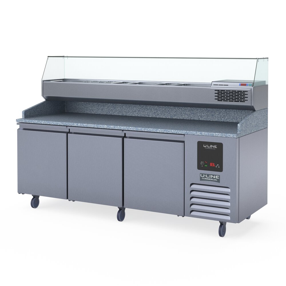 U-Line Pizza Prep Table Refrigerators UCPP588-SS61A 3D модель