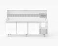 U-Line Pizza Prep Table Refrigerators UCPP588-SS61A 3D модель