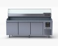 U-Line Pizza Prep Table Refrigerators UCPP588-SS61A Modello 3D