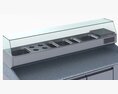 U-Line Pizza Prep Table Refrigerators UCPP588-SS61A 3D 모델 