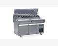 U-Line Pizza Prep Table Refrigerators Ucpt565-Ss61A Modelo 3D