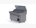 U-Line Pizza Prep Table Refrigerators Ucpt565-Ss61A 3Dモデル