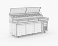 U-Line Pizza Prep Table Refrigerators Ucpt588-Ss61A 3D 모델 