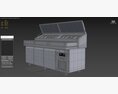 U-Line Pizza Prep Table Refrigerators Ucpt588-Ss61A 3D模型