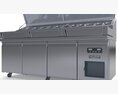 U-Line Pizza Prep Table Refrigerators Ucpt588-Ss61A 3D-Modell