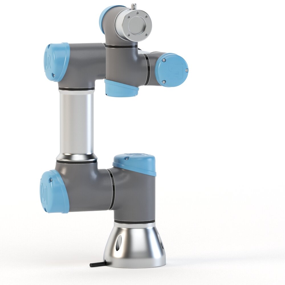 Universal Robots collaborative UR3 With Robotiq Two Finger Modelo 3D