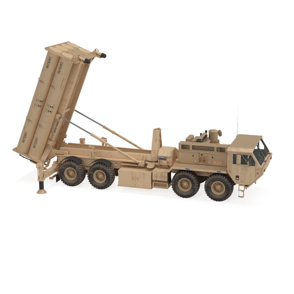 US Mobile Anti-Ballistic Missile System THAAD Open Version Modello 3D