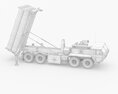 US Mobile Anti-Ballistic Missile System THAAD Open Version 3Dモデル 後ろ姿