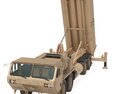 US Mobile Anti-Ballistic Missile System THAAD Open Version 3D 모델  wire render